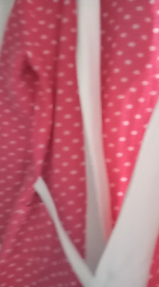 Uzun Pembe Kadın polar puantiyel sabahlk - Görsel 3