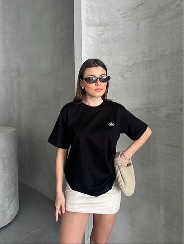 m Beden siyah Renk Bayan tshirt alo