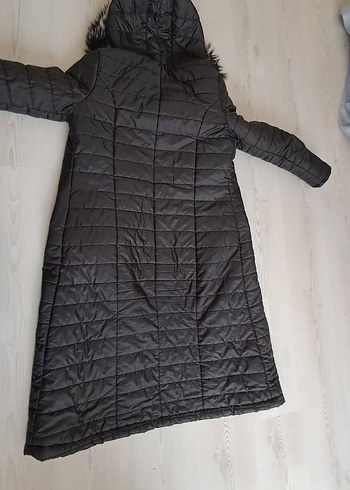 Kadın Siyah Uzun Kürklü Mont KAMPANYALI ÜRÜN - Görsel 4