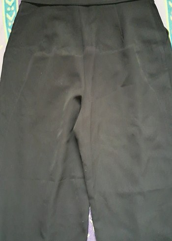 Siyah Salaş Kumaş Kadın Pantolon KAMPANYALI ÜRÜN - Görsel 3