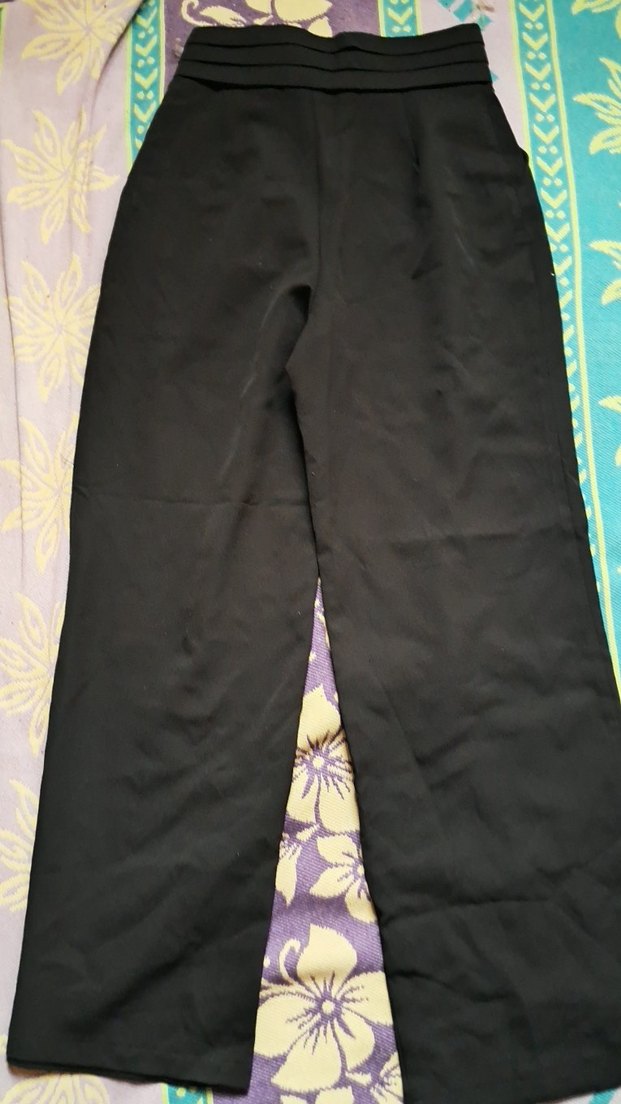 Siyah Salaş Kumaş Kadın Pantolon KAMPANYALI ÜRÜN - Görsel 4