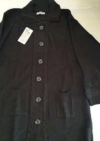 Bershka Düğmeli Siyah Uzun Kadın Hırka SON KALİTE KAMPANYALI ÜRÜN