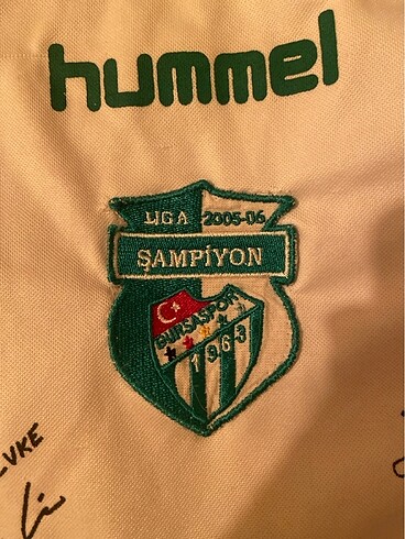 Hummel 2005 2006 altı Bursaspor imzalı forması