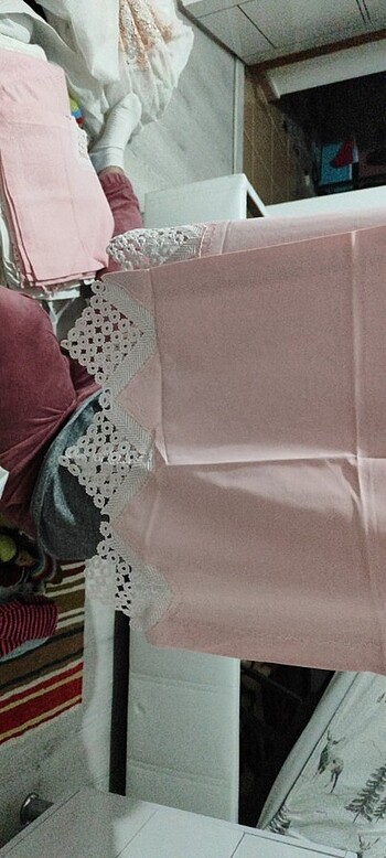 1 adet buzdolabı örtüsü ve 8 adet raf örtüsü vintage