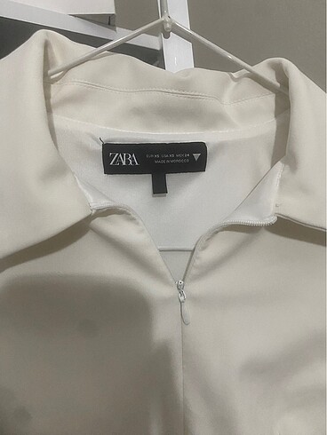 xs Beden beyaz Renk Zara beyaz mini elbise
