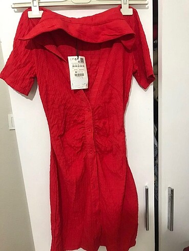 Pullandbear kırmızı mini elbise