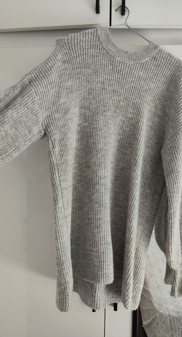 gri örme kazak - Görsel 4