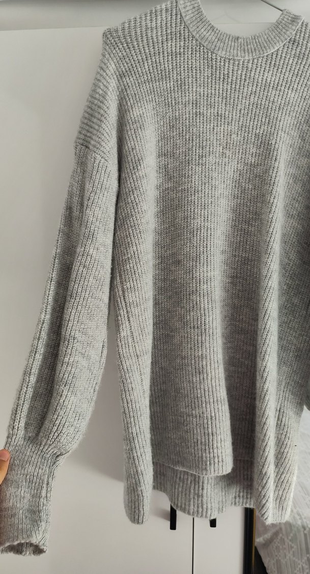 gri örme kazak - Görsel 3