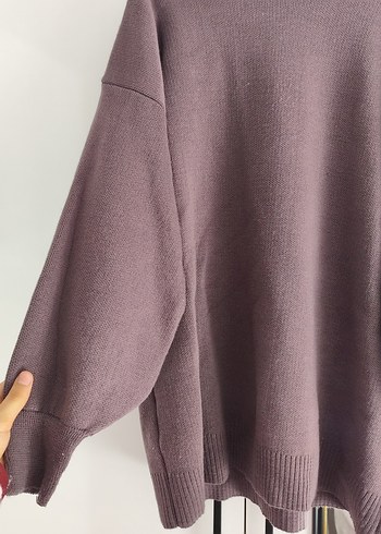 Mor Triko Kadın Salaş Kazak - Görsel 3