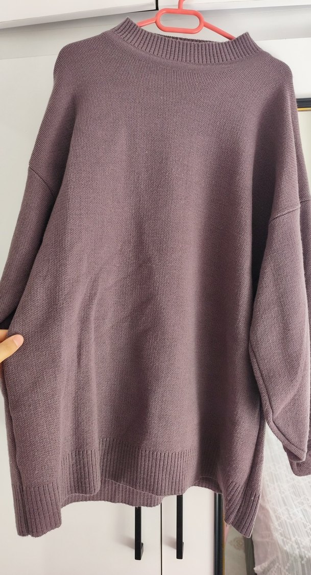 Mor Triko Kadın Salaş Kazak - Görsel 2