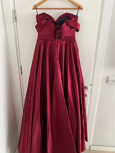 ÖZEL DİKİM ÇOK ŞIK KINA ELBİSESİ - Görsel 8