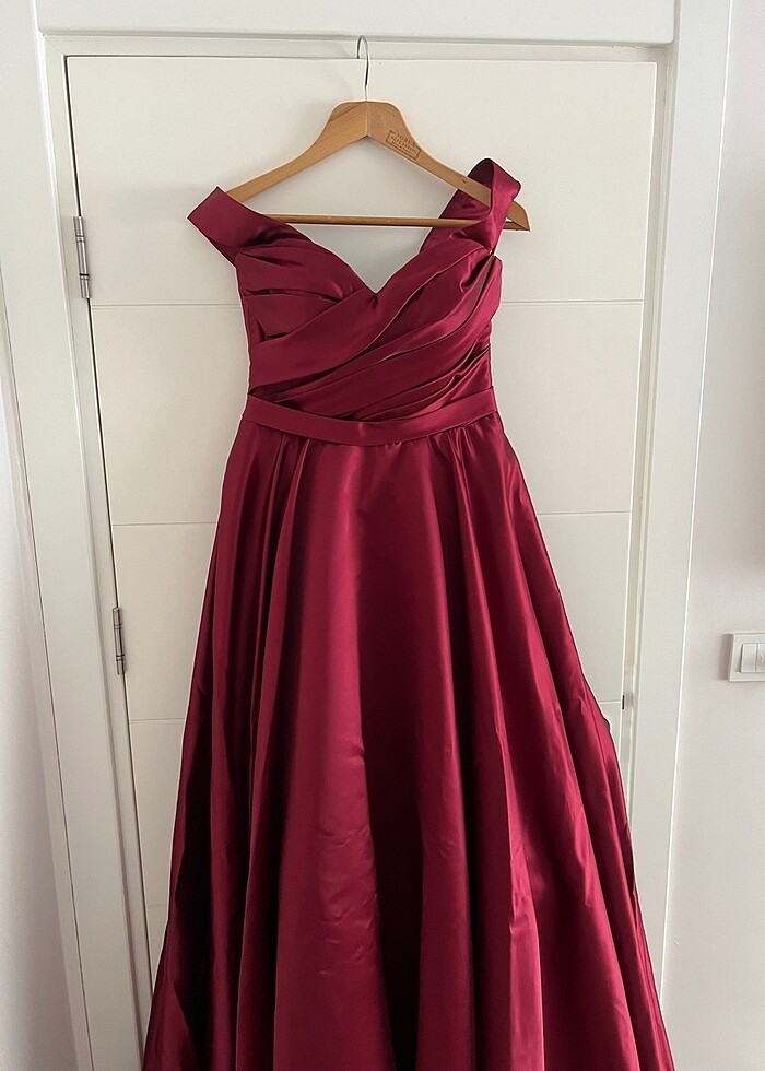 ÖZEL DİKİM ÇOK ŞIK KINA ELBİSESİ - Görsel 4