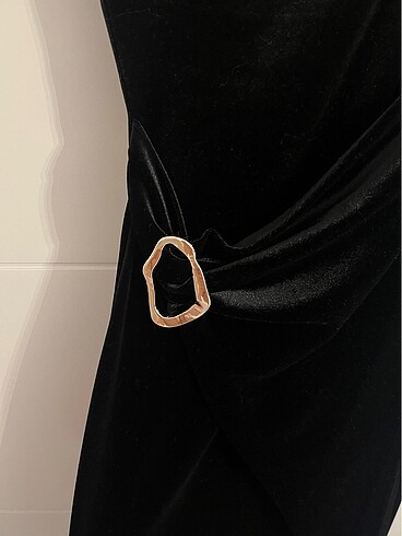 KADİFE MİDİ BOY ELBİSE - Görsel 5