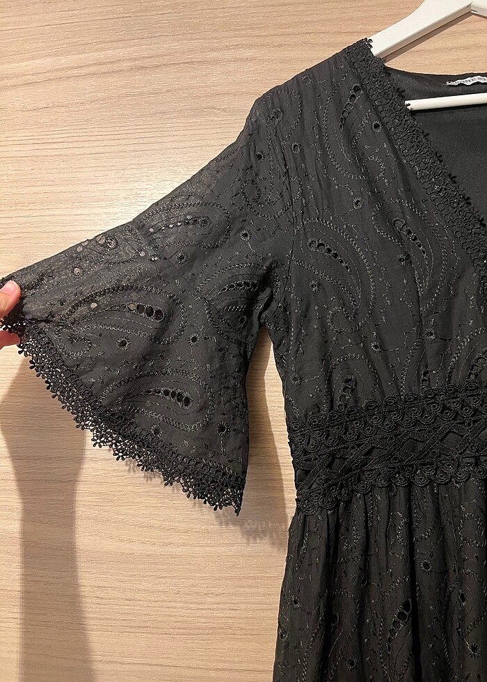 SİYAH GÜNLÜK ELBİSE - Görsel 2