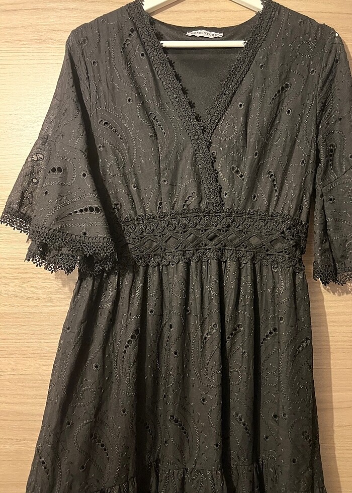 SİYAH GÜNLÜK ELBİSE - Görsel 4