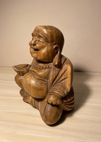 Parlak Kahverengi Buda Figürü - Görsel 3