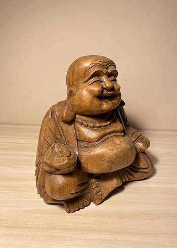 Parlak Kahverengi Buda Figürü - Görsel 2