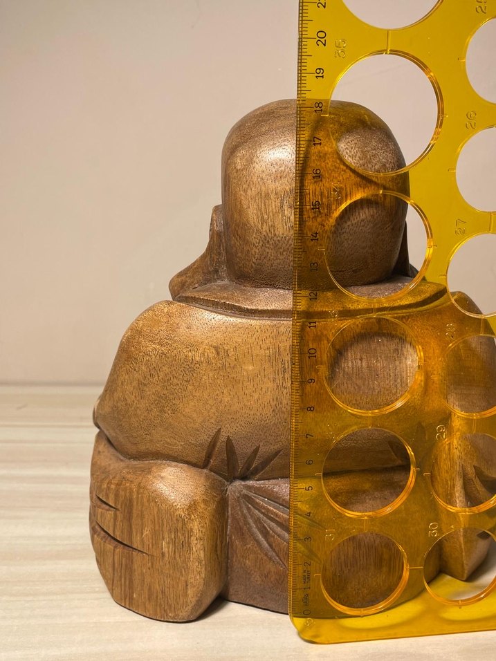 Parlak Kahverengi Buda Figürü - Görsel 5