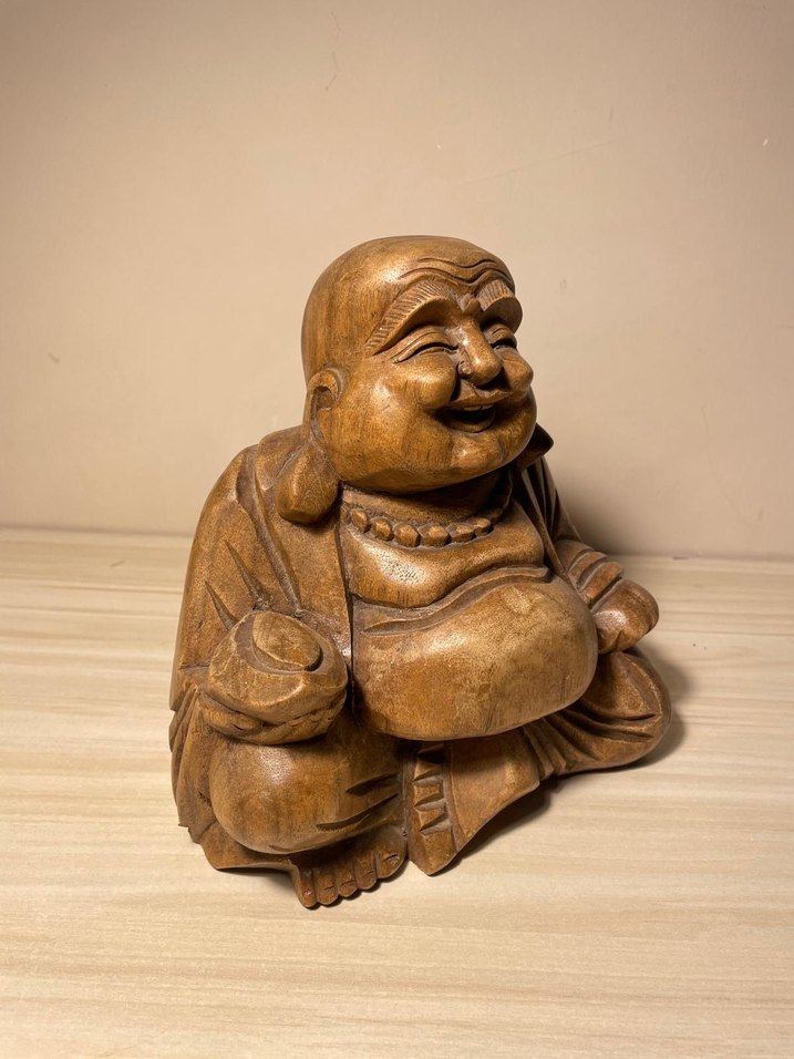 Parlak Kahverengi Buda Figürü - Görsel 2