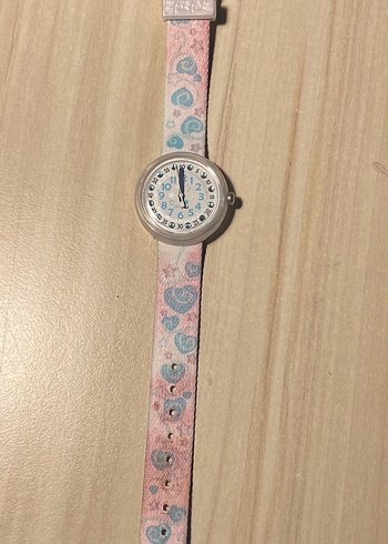 Bej Vintage Şeffaf Kordonlu Çocuk Kol Saati - Görsel 2