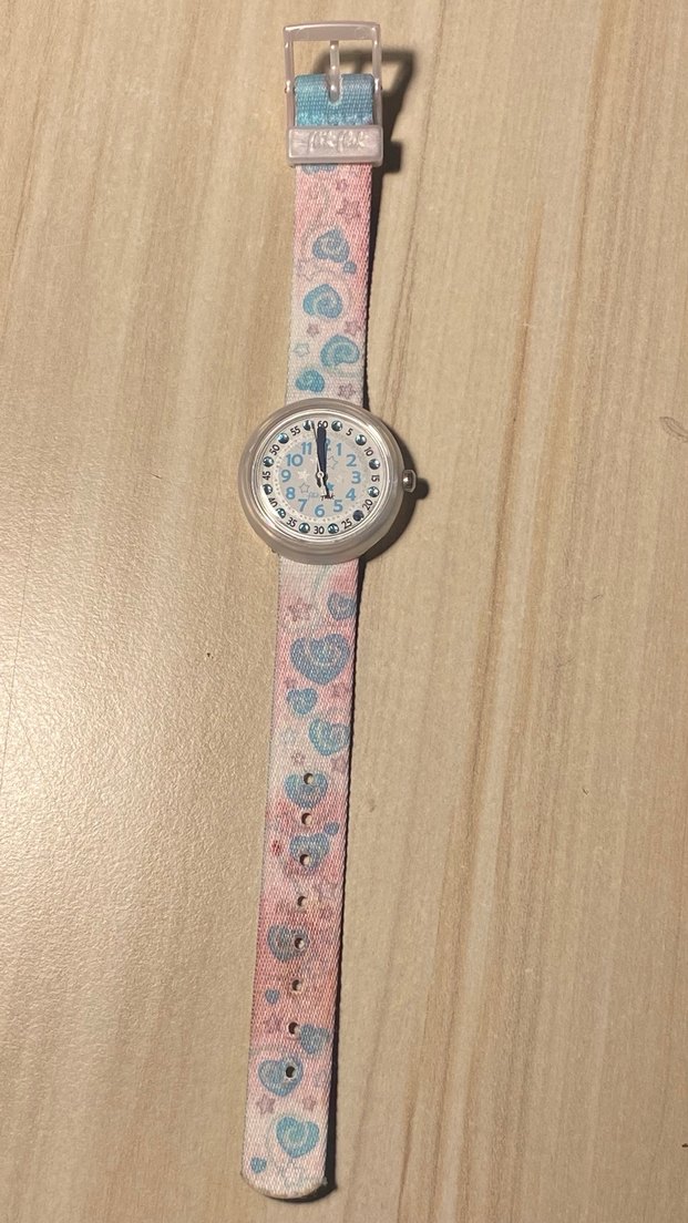 Bej Vintage Şeffaf Kordonlu Çocuk Kol Saati - Görsel 2