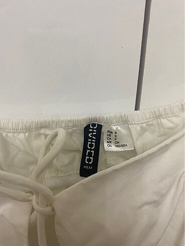 s Beden beyaz Renk H&M Bağcık Detaylı ve Askılı Üst