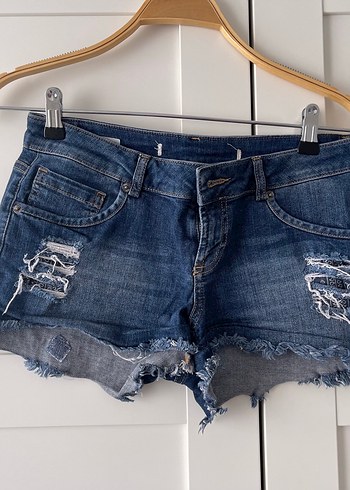 Kadın Lacivert Mini Denim Şort