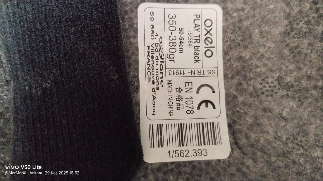 Siyah Bisiklet/kaykay Kaskı Oxelo - Görsel 4