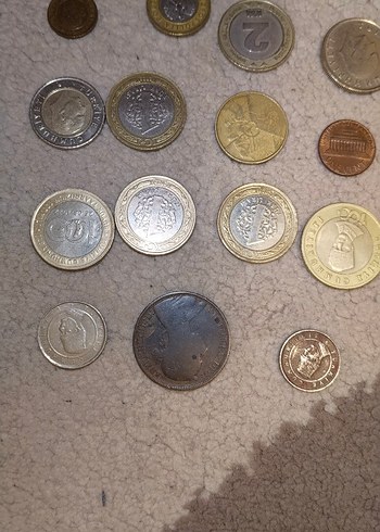 Koleksiyonluk Türk ve yurt dışı madenî paralar - Görsel 3