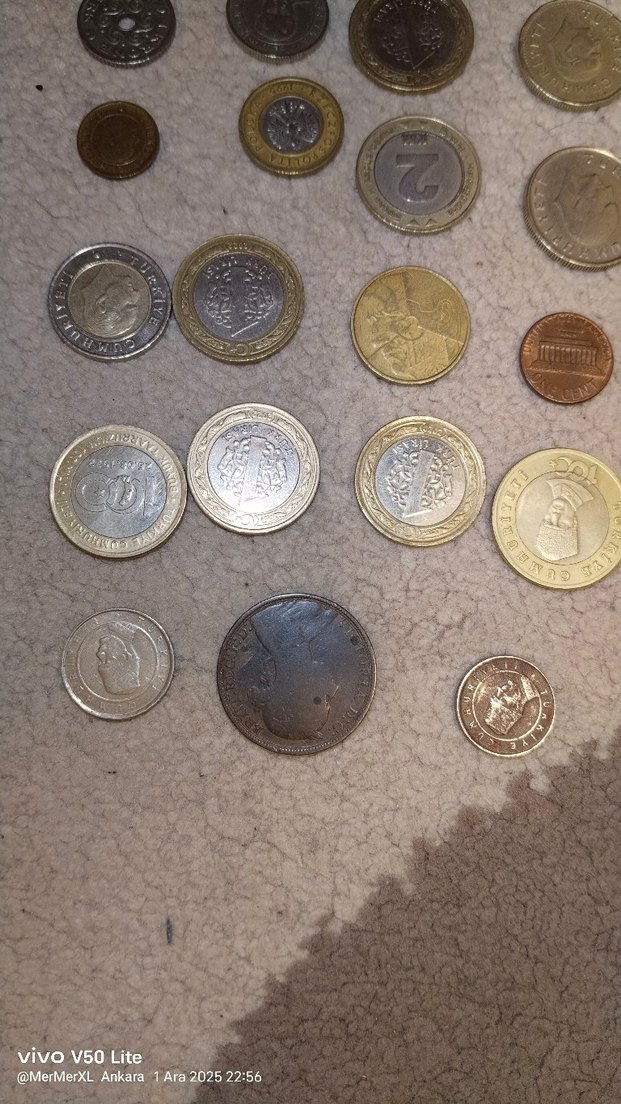 Koleksiyonluk Türk ve yurt dışı madenî paralar - Görsel 3