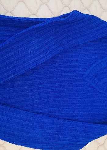 Mavi  Triko Kadın Kazak - Görsel 2