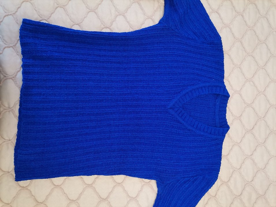 Mavi  Triko Kadın Kazak - Görsel 3