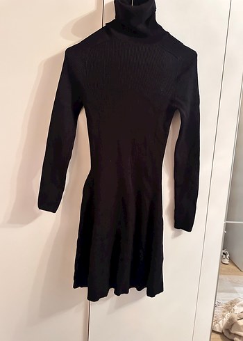 ZARA boğazlı Triko Elbise - Görsel 5