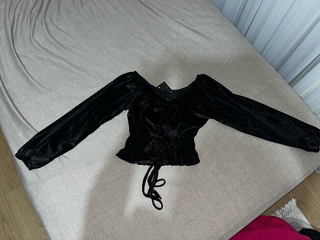 Kadife crop bluz