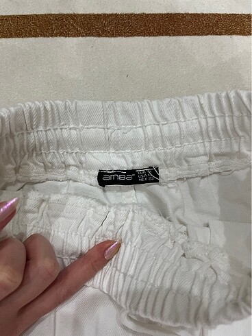 m Beden beyaz Renk Beyaz eşofman tarzı pantolon