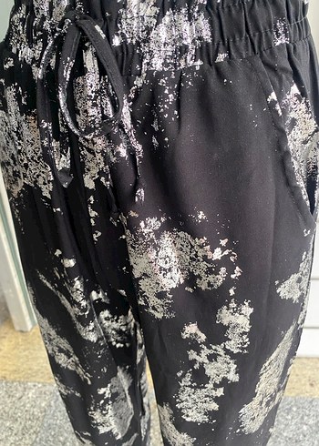 Zara Gri Bağcıklı Street Wear Kadın Pantolon