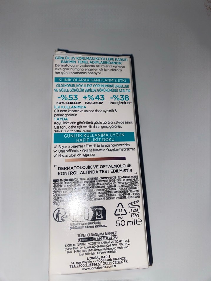 L'Oréal Bright Reveal SPF 50+ Yüz Güneş Kremi - Görsel 3