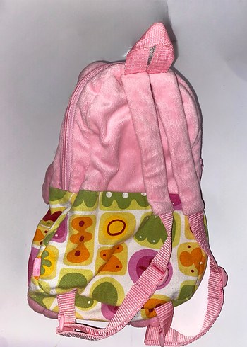 Renkli Pembe Peluş Oyuncak Sırt Çantası - Görsel 2