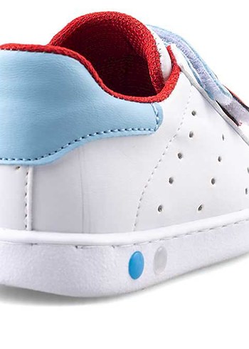 22 Beden beyaz Renk Beyaz Çocuk Spor Ayakkabı Velcro