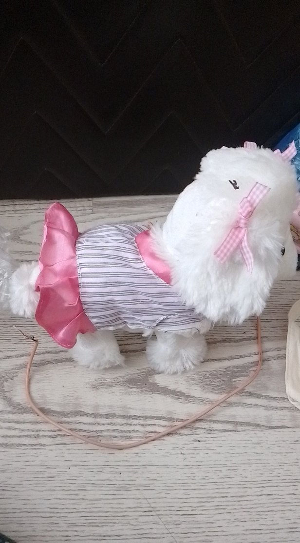 Beyaz peluş oyuncak köpek - Görsel 2