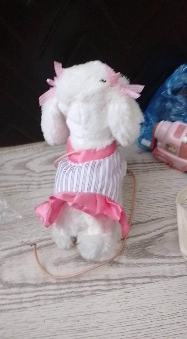 Beyaz peluş oyuncak köpek - Görsel 3