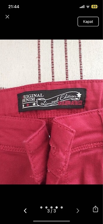 29 Beden Kot pantolon