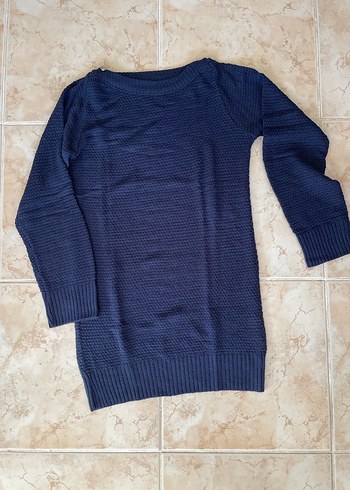 Lacivert Kadın Triko Uzun Kollu Kazak - Görsel 2