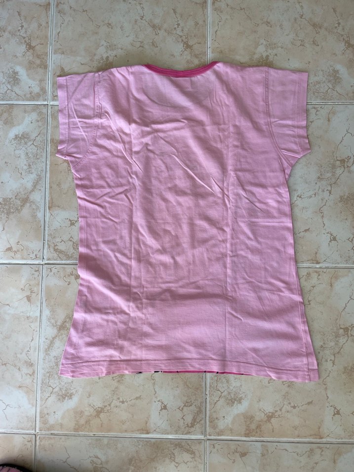 Kız Çocuk Pembe Barbie Baskılı Tişört - Görsel 2