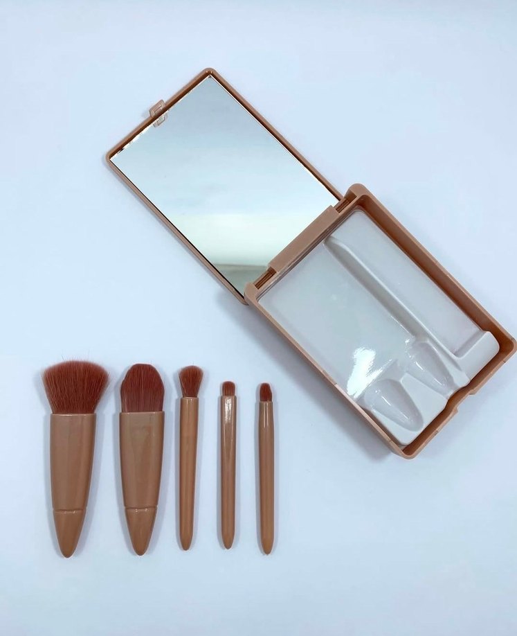 kahverengi Makyaj Fırçası Seti - Görsel 2