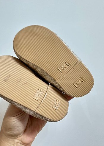 Bej Simli Kız Çocuk Babet Ayakkabı - Görsel 2