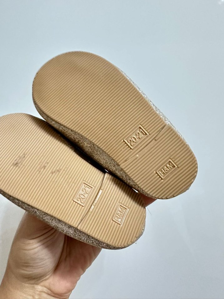 Bej Simli Kız Çocuk Babet Ayakkabı - Görsel 2