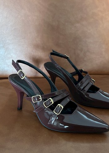 Diğer Bordo Stiletto Topuklu Ayakkabı (d91)