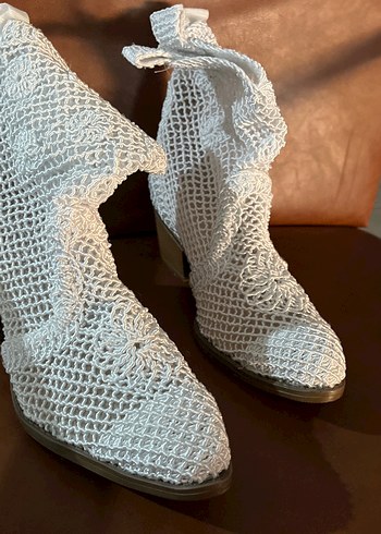 38 Beden Nakışlı Örgü kovboy Bot (d122)