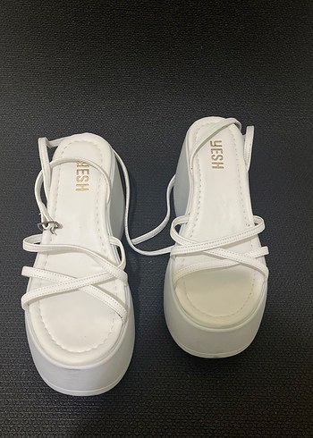 Beyaz platform sandalet (40) - Görsel 4